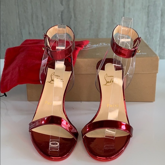 Christian Louboutin Shoes - Christian Louboutin red single strap heel 37